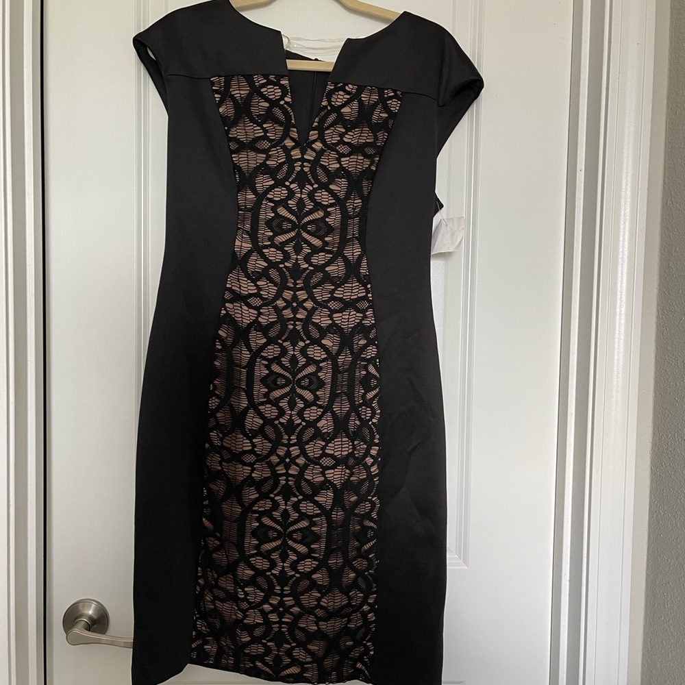 Black formal dress, size 12, brand Connected apparel.